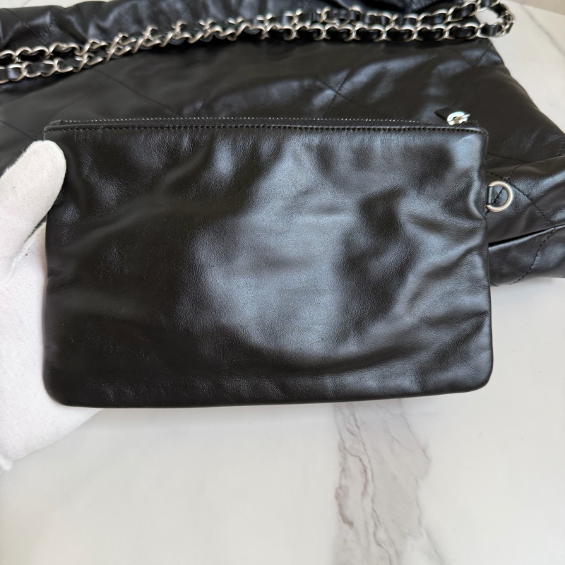 割愛香奈兒 22bag 黑銀 小號晶片款-29
