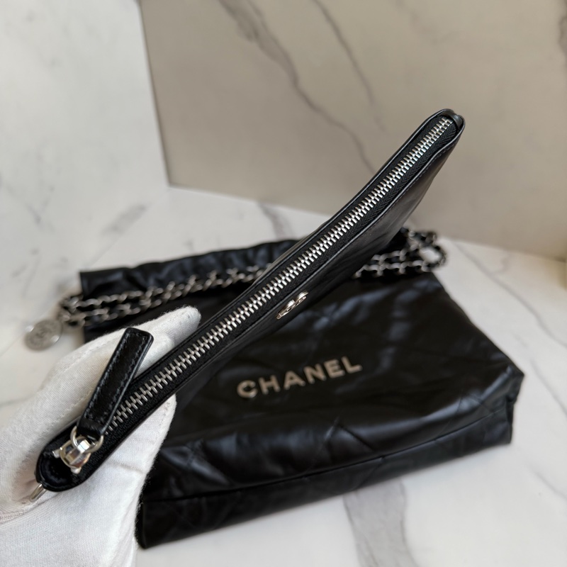 割愛香奈兒 22bag 黑銀 小號晶片款-31