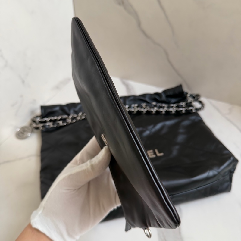 割愛香奈兒 22bag 黑銀 小號晶片款-32