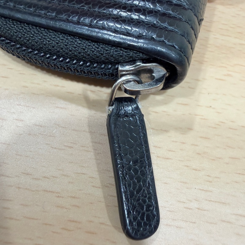 CHANEL 經典菱格紋BOY牛皮銀扣雙C拉鍊短夾皮夾零錢包-15