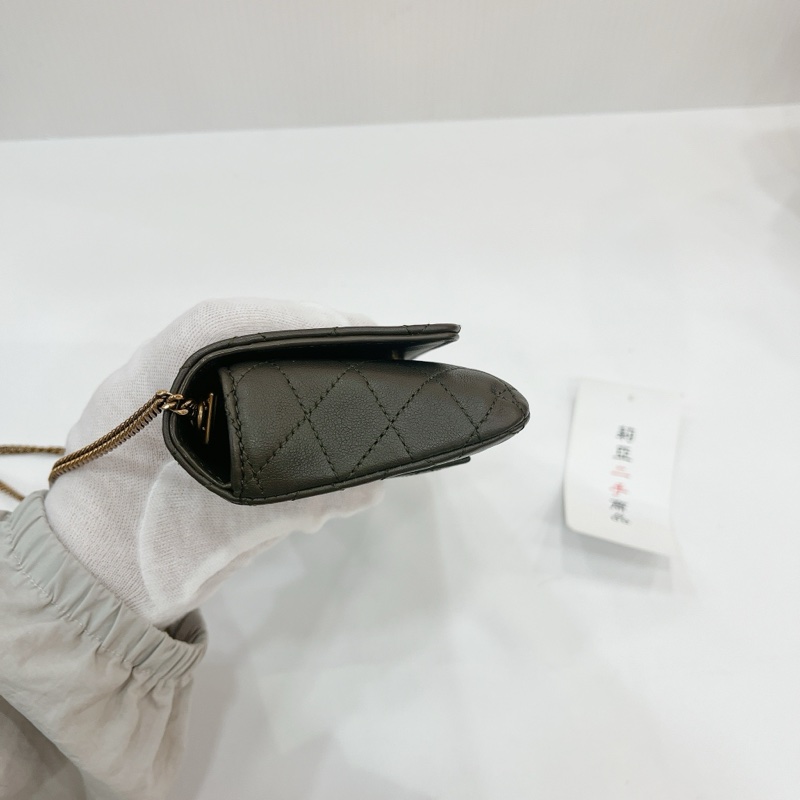 莉亞精品♡YSL 754051 眼鏡盒斜背包 綠 二手-8