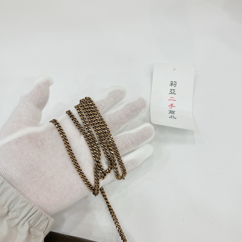 莉亞精品♡YSL 754051 眼鏡盒斜背包 綠 二手-14