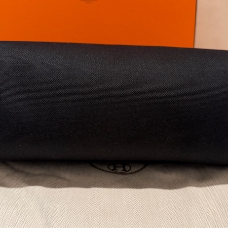 Hermes herbag 31 黑帆布深藍-11