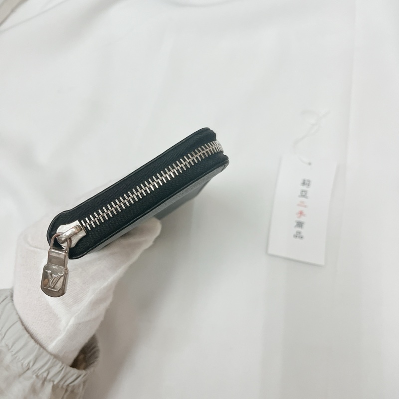 莉亞精品♡LV n63095 黑灰ㄇ拉棋盤格長夾 二手-4