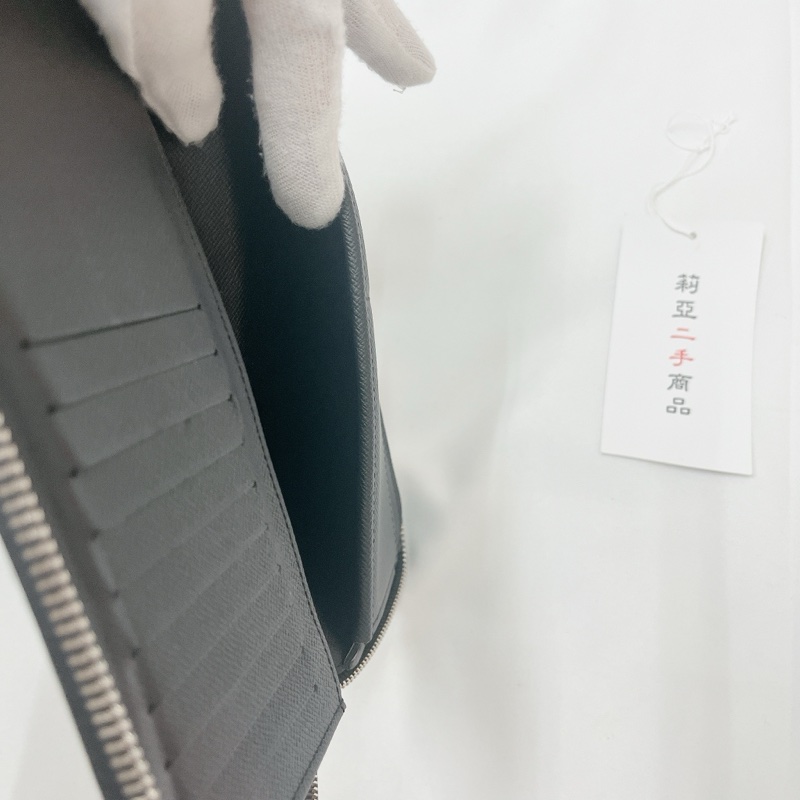 莉亞精品♡LV n63095 黑灰ㄇ拉棋盤格長夾 二手-15