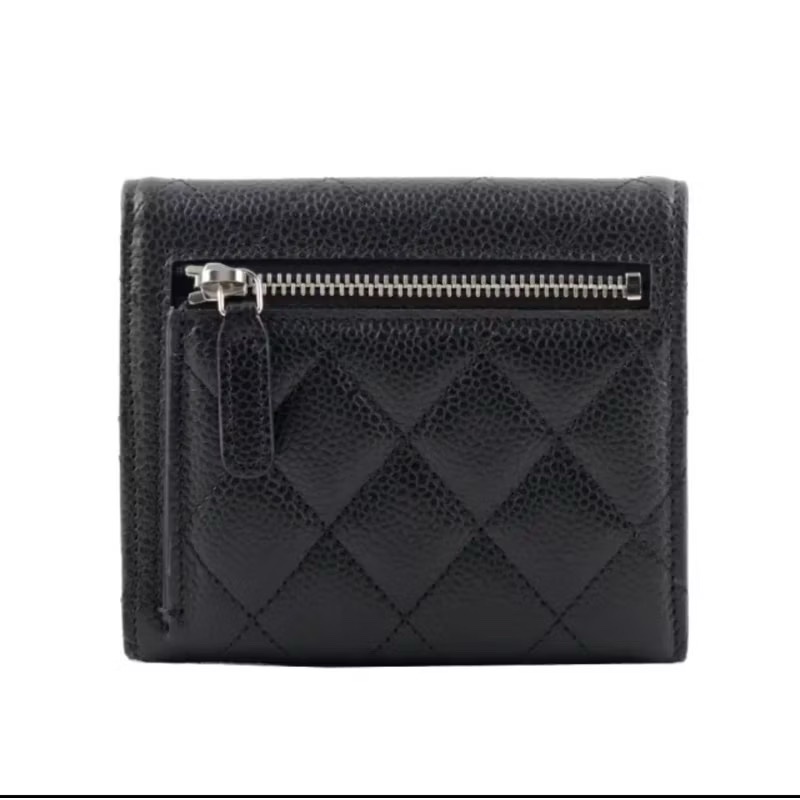 Chanel 經典短皮夾 黑銀 專櫃包裝未拆封-2