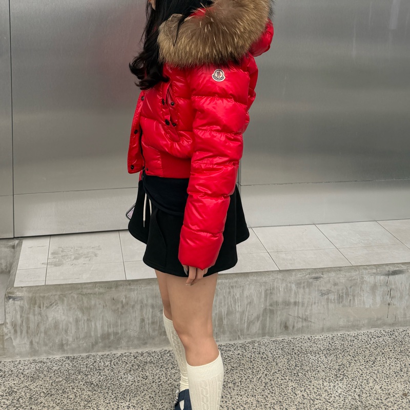 Moncler 羽絨外套 正紅色-4