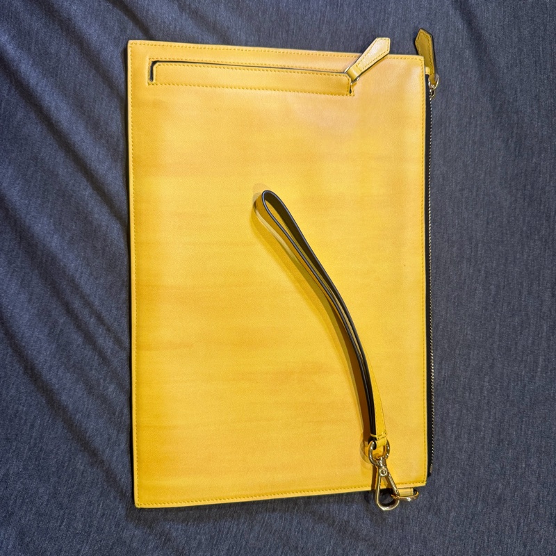 🔥 FENDI Roma 黃色手拿包 / 手拿袋-1