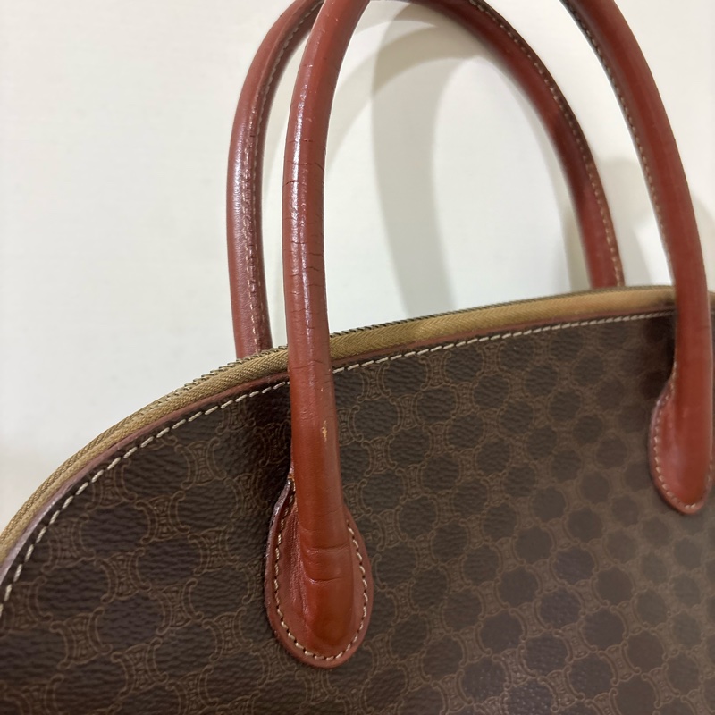 正品 CELINE 凱旋門老花貝殼包｜稀有半圓包型｜Vintage 中古美物-15