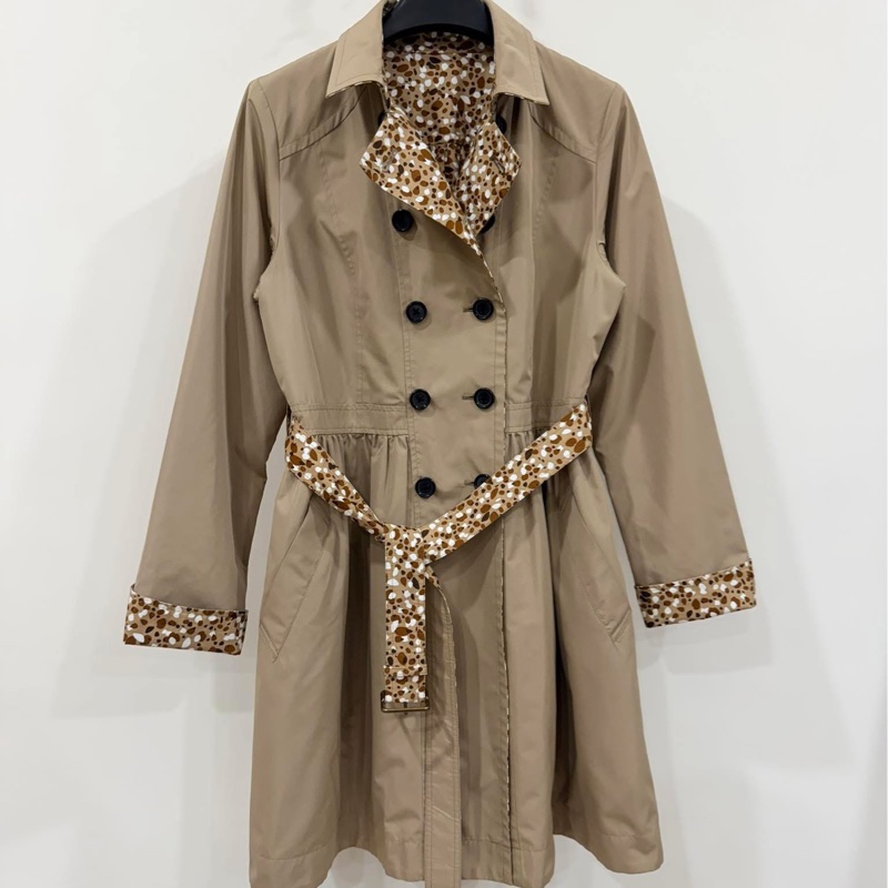 BURBERRY 藍標 兩面穿雙排釦腰帶大衣-1