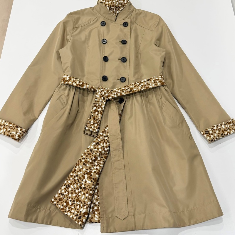 BURBERRY 藍標 兩面穿雙排釦腰帶大衣-7