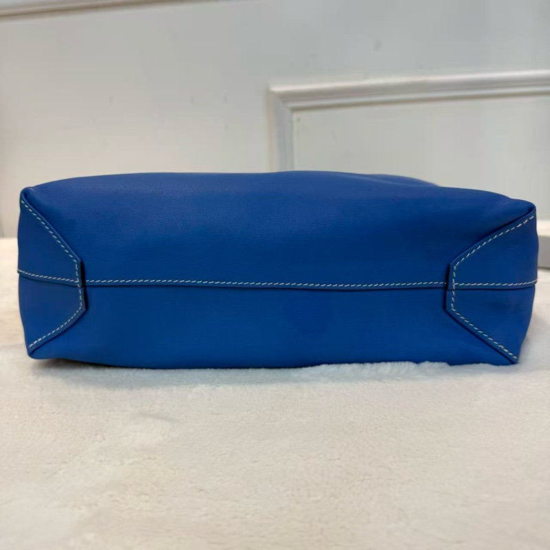 Hermes/愛馬仕Doublesens36 雙面包 拼色雙面深藍拼淺藍托特包-7