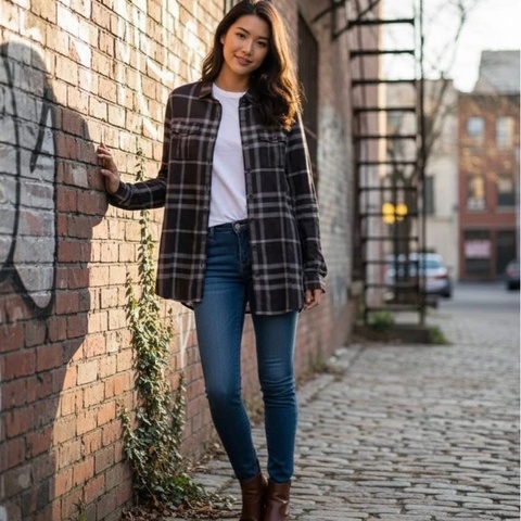 BURBERRY 倫敦 格紋口袋襯衫
