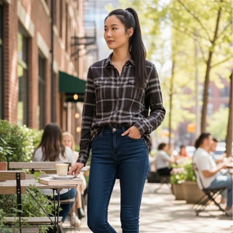 BURBERRY 倫敦 格紋口袋襯衫-1