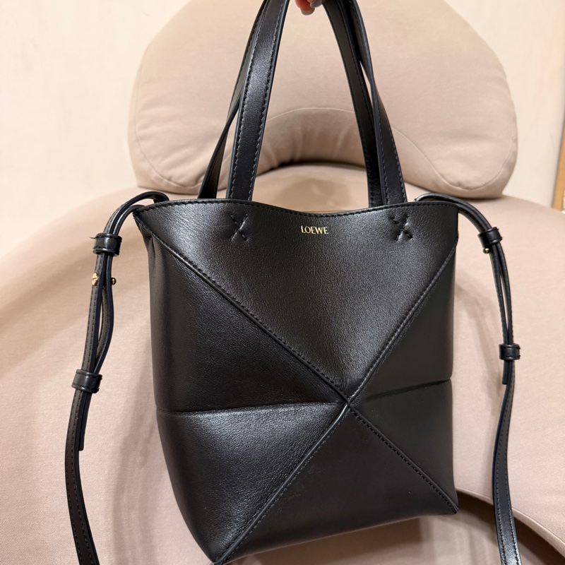 Loewe mini Puzzle tote黑色-0