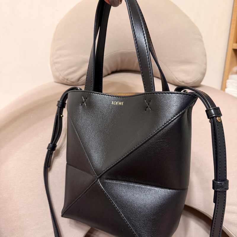 Loewe mini Puzzle tote黑色-1