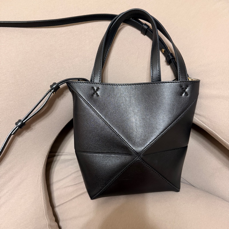 Loewe mini Puzzle tote黑色-2