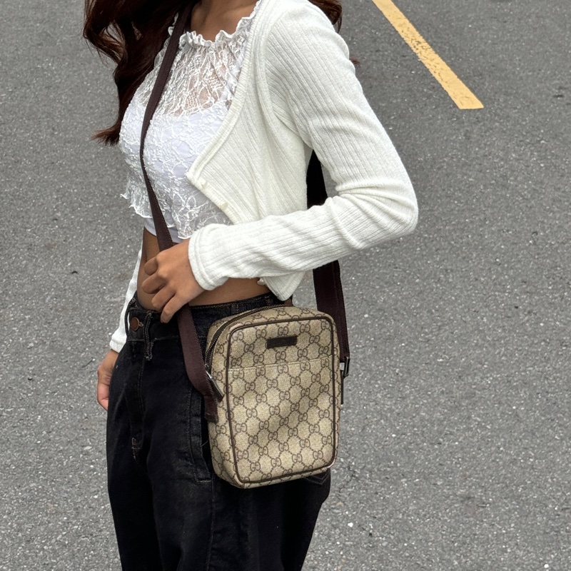 【全新閒置品🎁】 GUCCI 古馳 Supreme 相機包/斜背包（專櫃58,000）-16