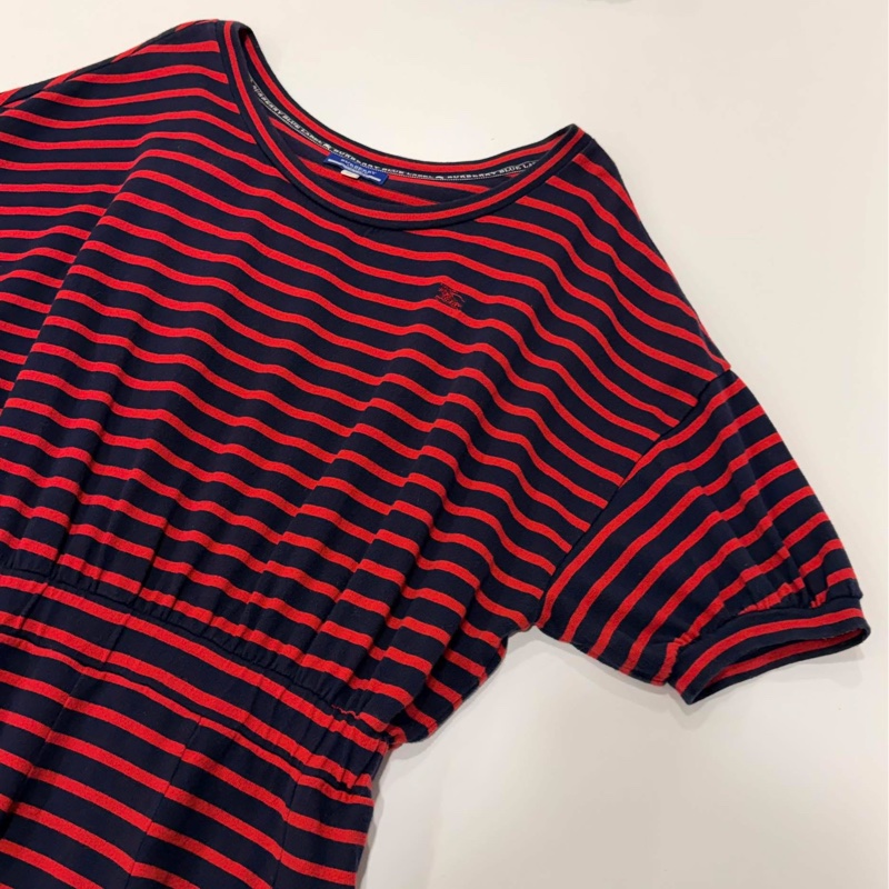 BURBERRY 寬鬆型橫條洋裝-4