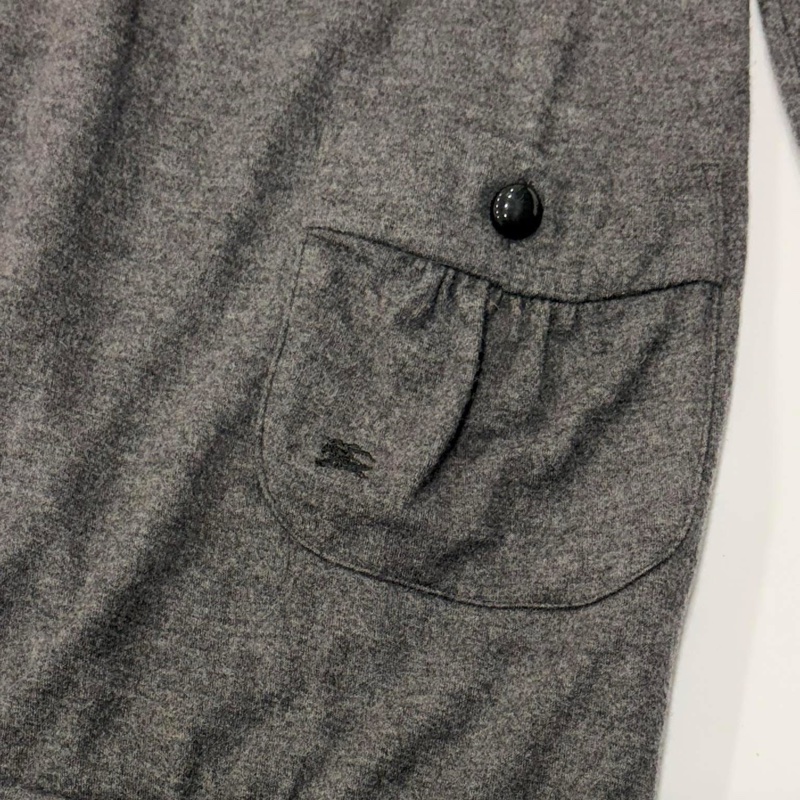 BURBERRY 藍標 高領口袋戰馬毛料洋裝-5