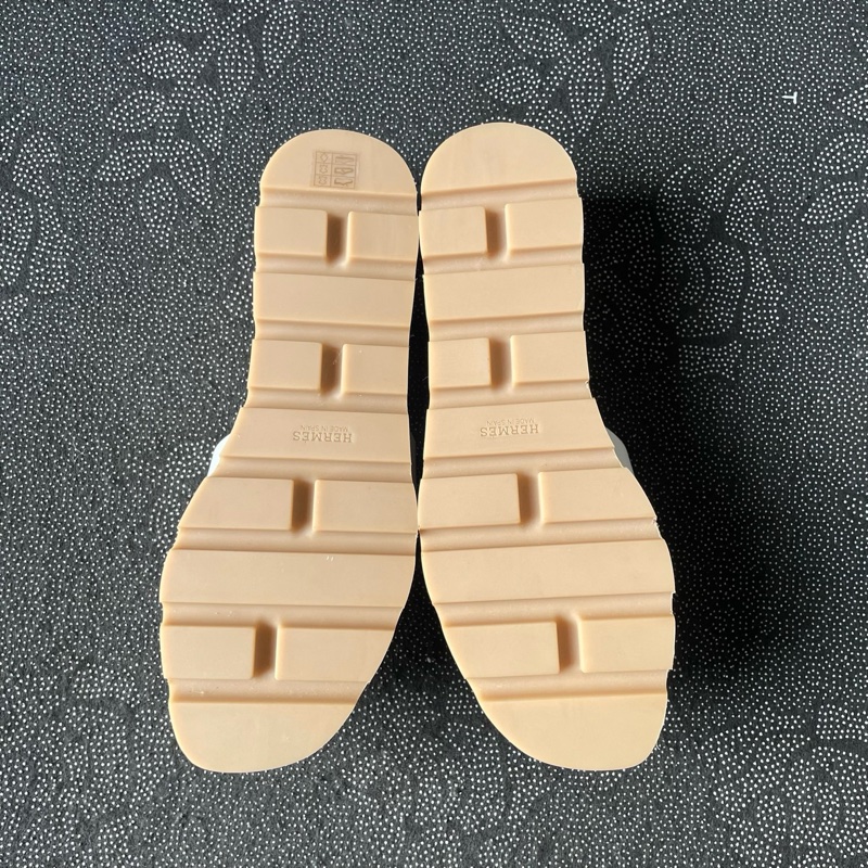 全新 Hermes 愛馬仕白粽厚底H涼鞋37碼-9
