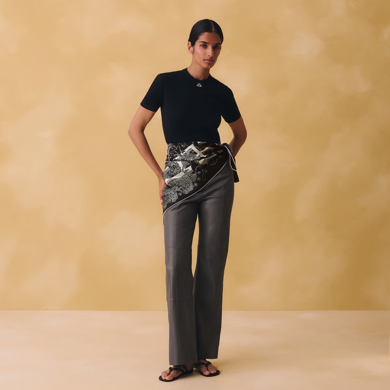 愛馬仕Hermes 2026春夏90絲巾詩意遨遊 黑金版-5