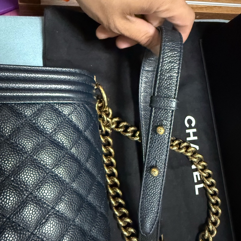 香奈兒LEBOY 荔枝紋 中號-17