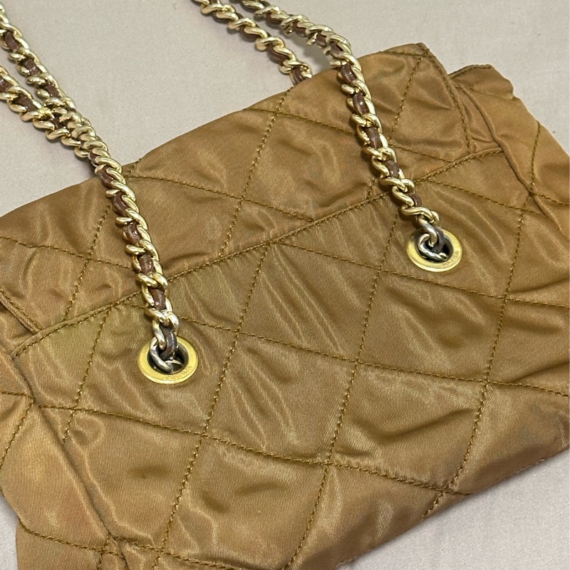 prada翻蓋降落傘20cm焦糖色-6