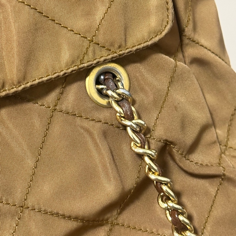 prada翻蓋降落傘20cm焦糖色-11