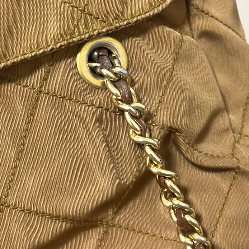 prada翻蓋降落傘20cm焦糖色-16