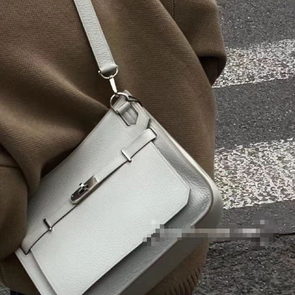 HERMES Jypsiere 28 Perle珍珠灰 28*24*12 9新配件塵袋-1