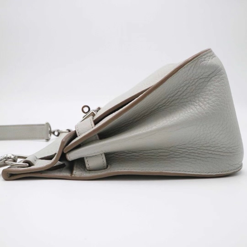 HERMES Jypsiere 28 Perle珍珠灰 28*24*12 9新配件塵袋-7