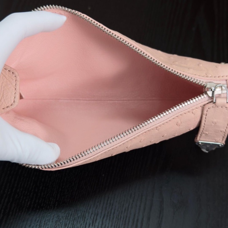 LV新版Slim Trunk橫版粉色 鴕鳥皮肩背斜背包盒子包 芯片款23*11*4 9新配件塵袋-6