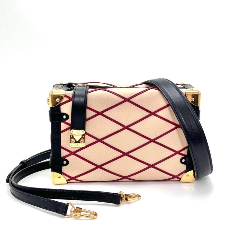 LV trunk side紅條紋谷愛凌 軟盒子手提肩背包24*16*8.5 9新配件塵袋-1