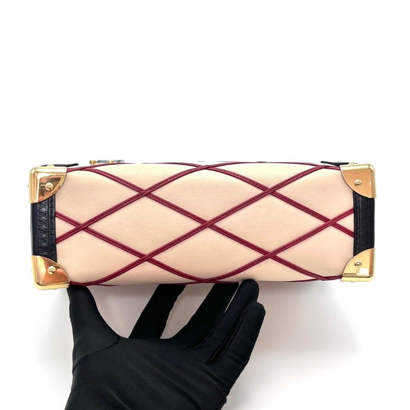 LV trunk side紅條紋谷愛凌 軟盒子手提肩背包24*16*8.5 9新配件塵袋-4