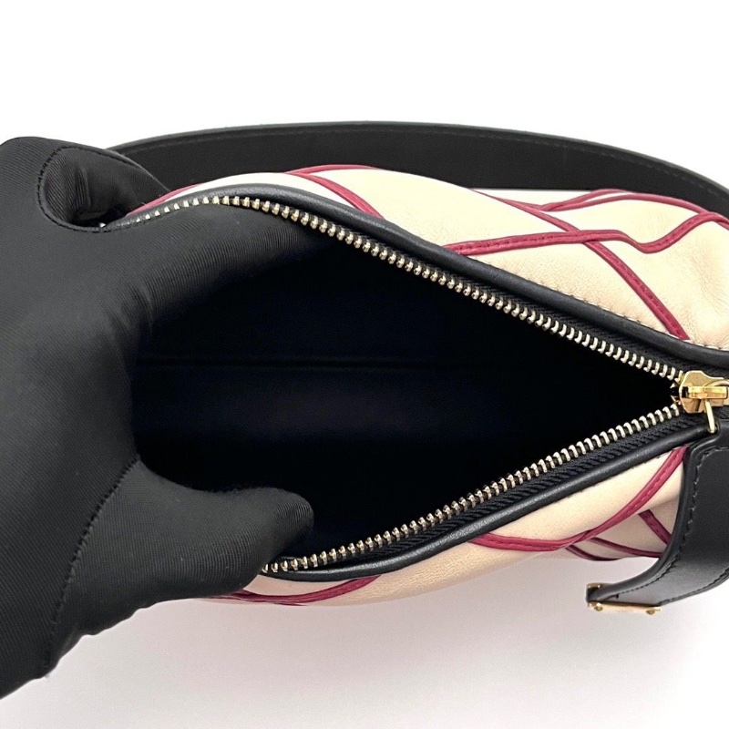 LV trunk side紅條紋谷愛凌 軟盒子手提肩背包24*16*8.5 9新配件塵袋-6