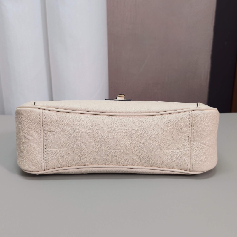 LV TRIANON奶白色金扣 小號手提肩背斜背包 28*18*8 99新配件盒子 塵袋 芯片款-4