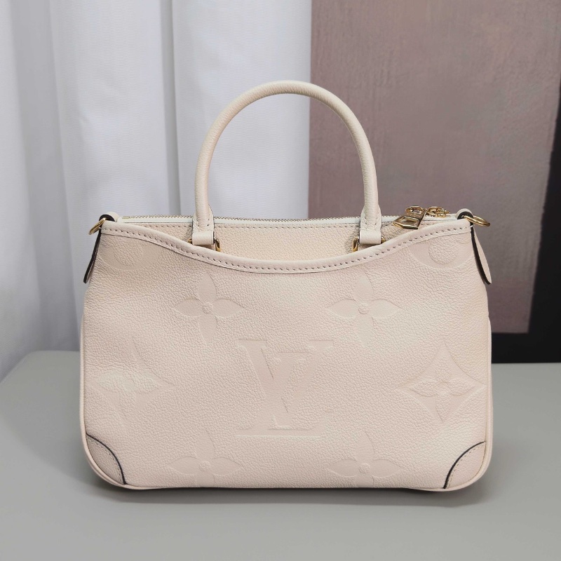 LV TRIANON奶白色金扣 小號手提肩背斜背包 28*18*8 99新配件盒子 塵袋 芯片款-6