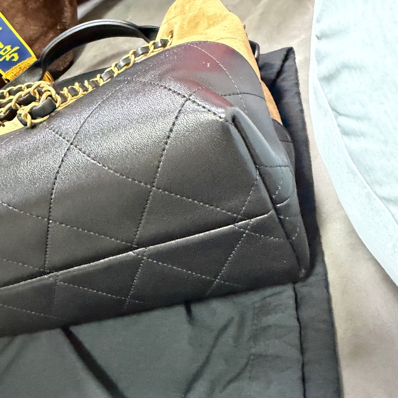 Chanel 26S 大熱門 棕色麂皮Hobo 小號-9