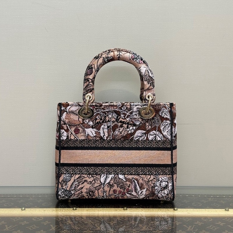 DIOR 魔法花園刺繡帆布五格 黛妃肩背斜背包24*20*12 98新配件肩帶 塵袋-6