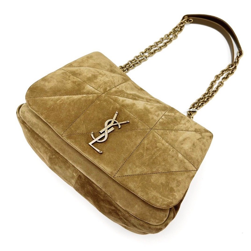 YSL 麂皮金扣jamie4.3 中號肩背斜背包29*20*8 9新配件塵袋-5