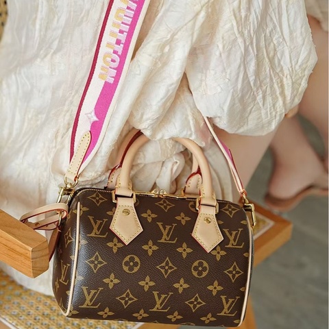 Louis Vuitton LV老花Monogram帆布 Speedy Bandouliere 20波士頓包 手提斜背包