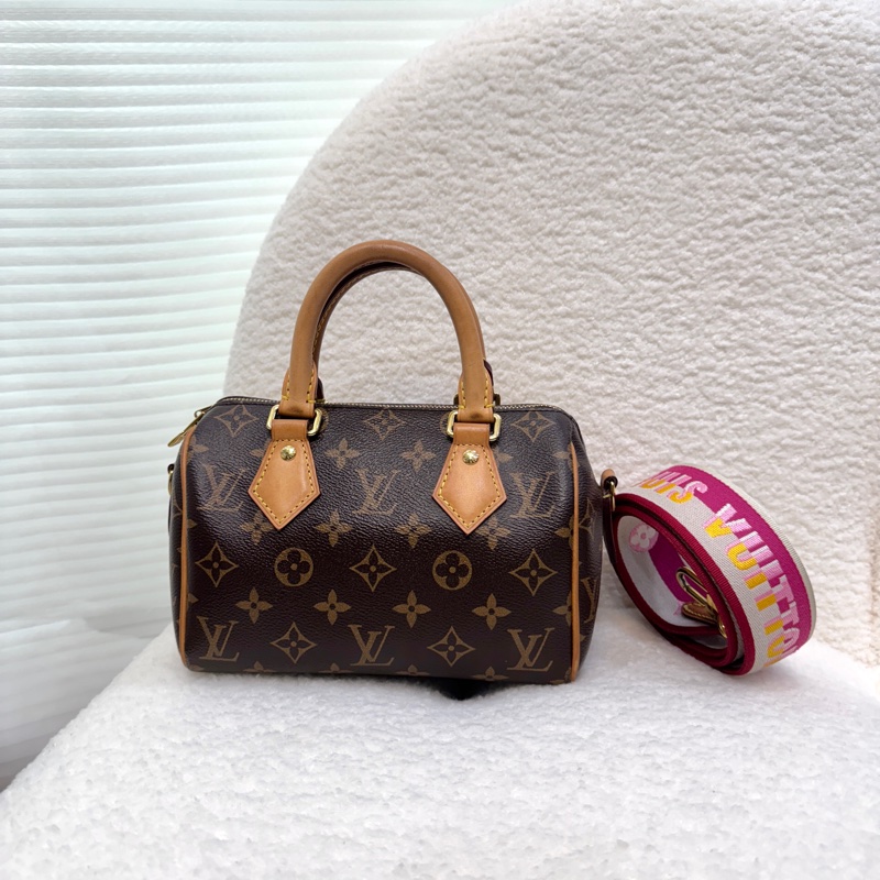 Louis Vuitton LV老花Monogram帆布 Speedy Bandouliere 20波士頓包 手提斜背包-2