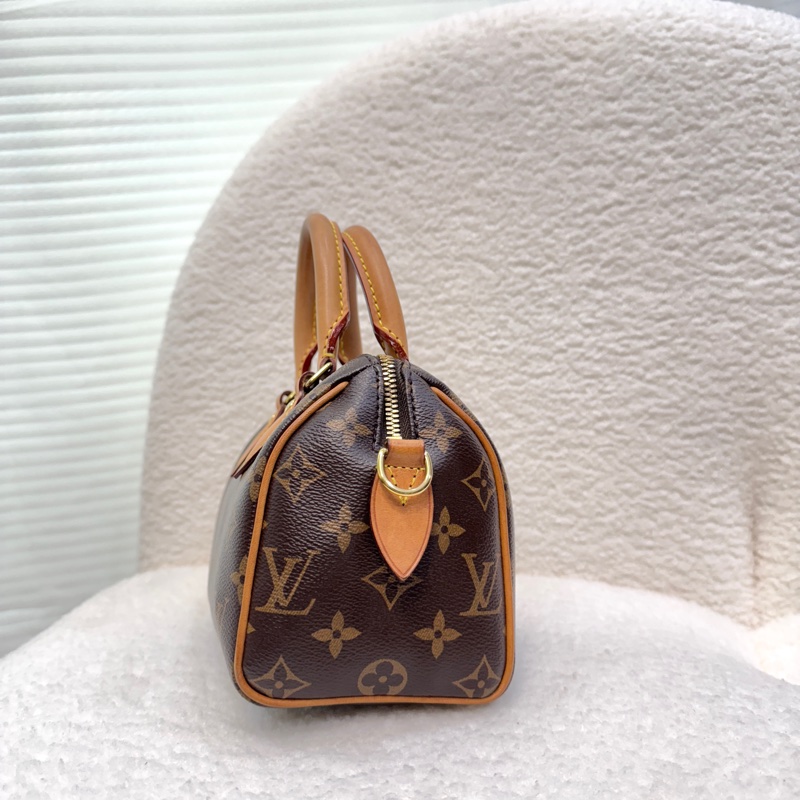Louis Vuitton LV老花Monogram帆布 Speedy Bandouliere 20波士頓包 手提斜背包-5