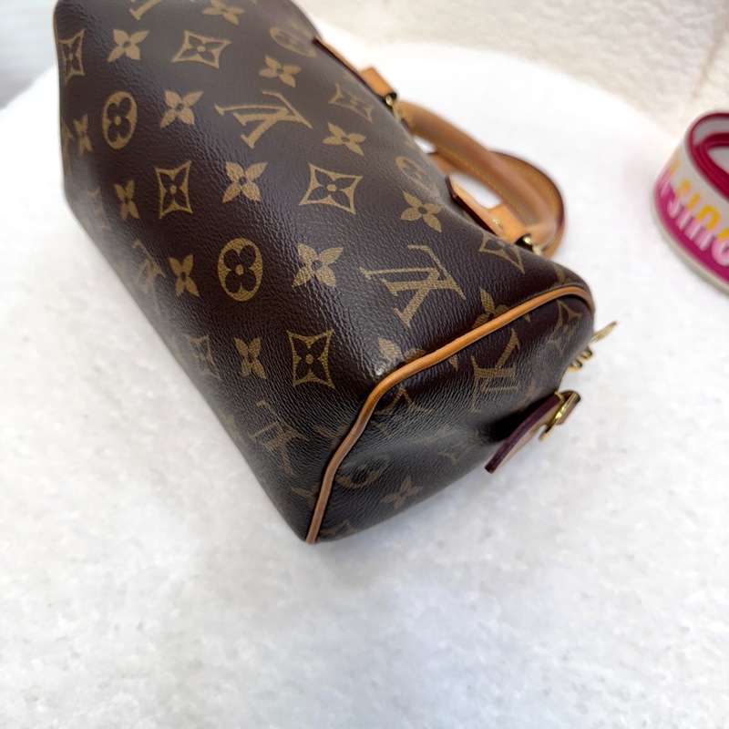 Louis Vuitton LV老花Monogram帆布 Speedy Bandouliere 20波士頓包 手提斜背包-10