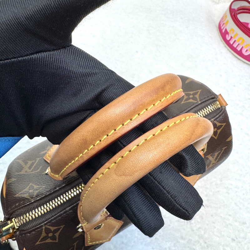 Louis Vuitton LV老花Monogram帆布 Speedy Bandouliere 20波士頓包 手提斜背包-12