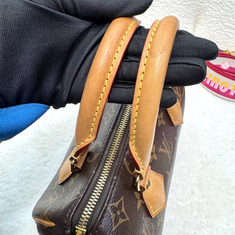 Louis Vuitton LV老花Monogram帆布 Speedy Bandouliere 20波士頓包 手提斜背包-13
