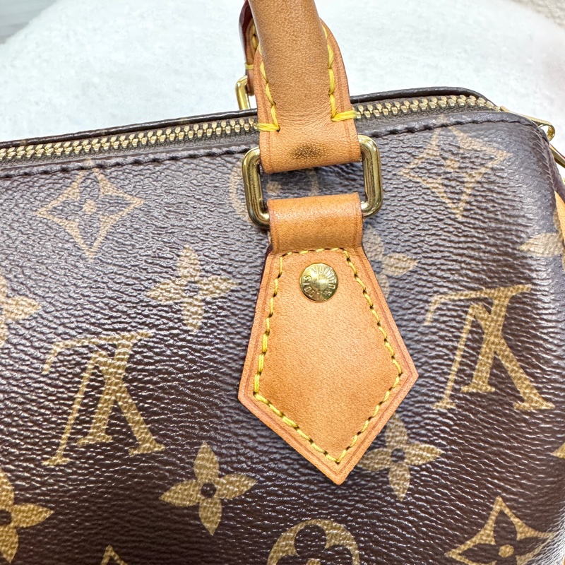 Louis Vuitton LV老花Monogram帆布 Speedy Bandouliere 20波士頓包 手提斜背包-17