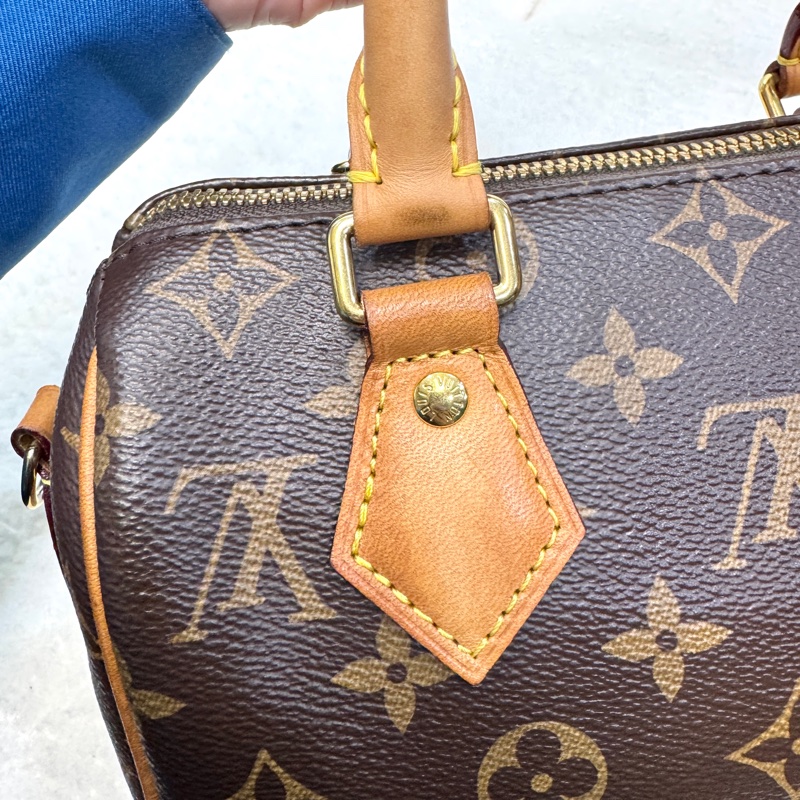 Louis Vuitton LV老花Monogram帆布 Speedy Bandouliere 20波士頓包 手提斜背包-18