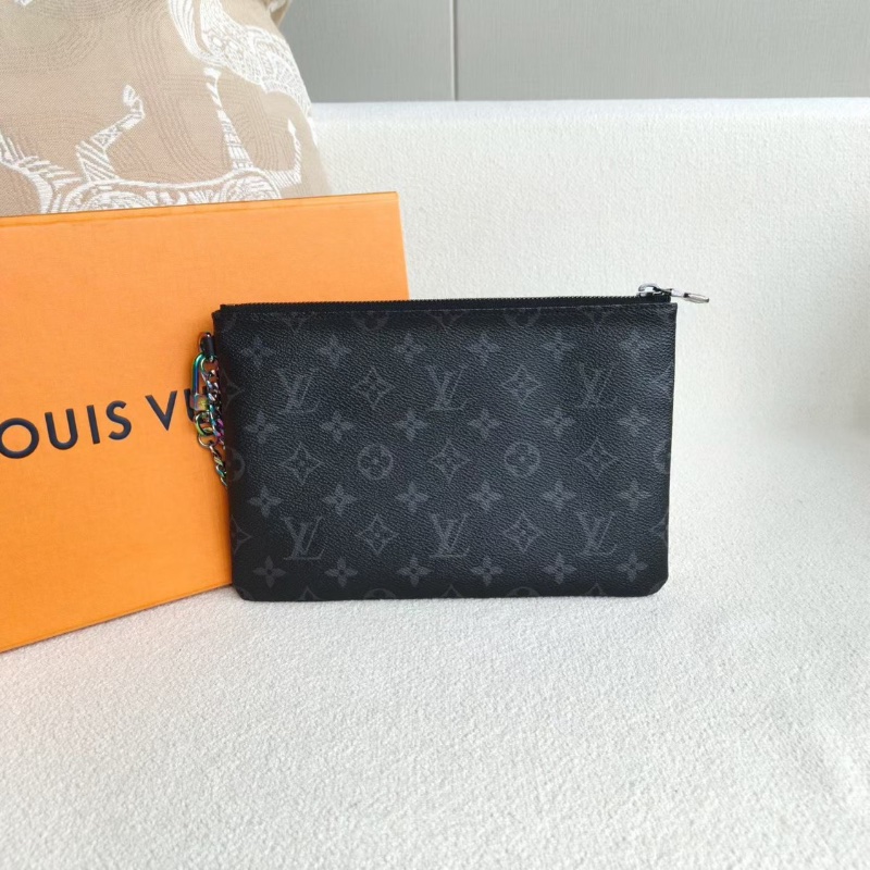 LV黑武士藤原浩限量閃電手拿包24*16  98新配件盒子 購證 塵袋-6